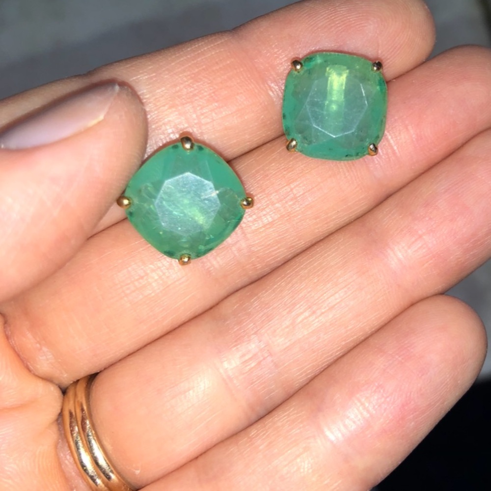 Kate Spade Square Studs 💚🩵